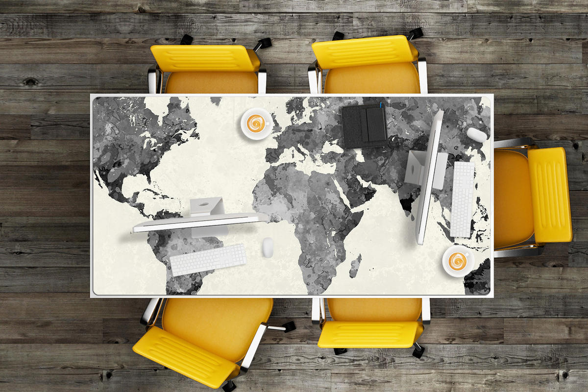 SCHREIBTISCHUNTERLAGE 120x60 cm Grau - Grau, Kunststoff (1.6/120/60cm) - ArtPrintCave