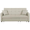 3-SITZER-SCHLAFSOFA Polyester Beige Glomma - Beige, Textil (207/95/87cm) - Beliani