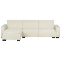 ECKSOFA Leder Beige linksseitig Romedal - Beige, Textil (290/173cm) - Beliani