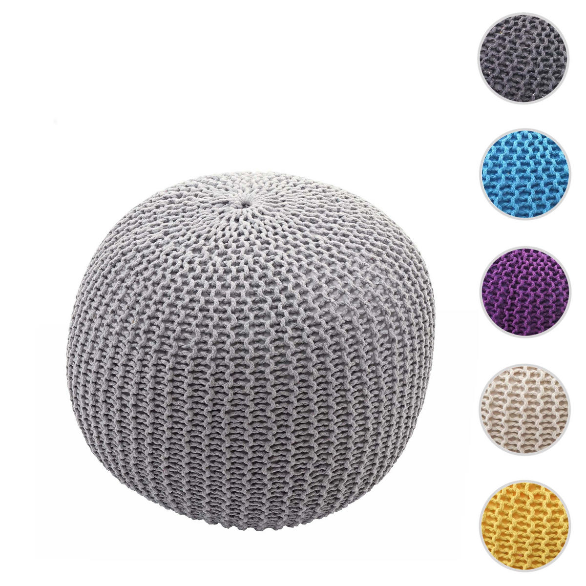 POUF Grau - Grau, Textil (50/40/50cm) - MCW