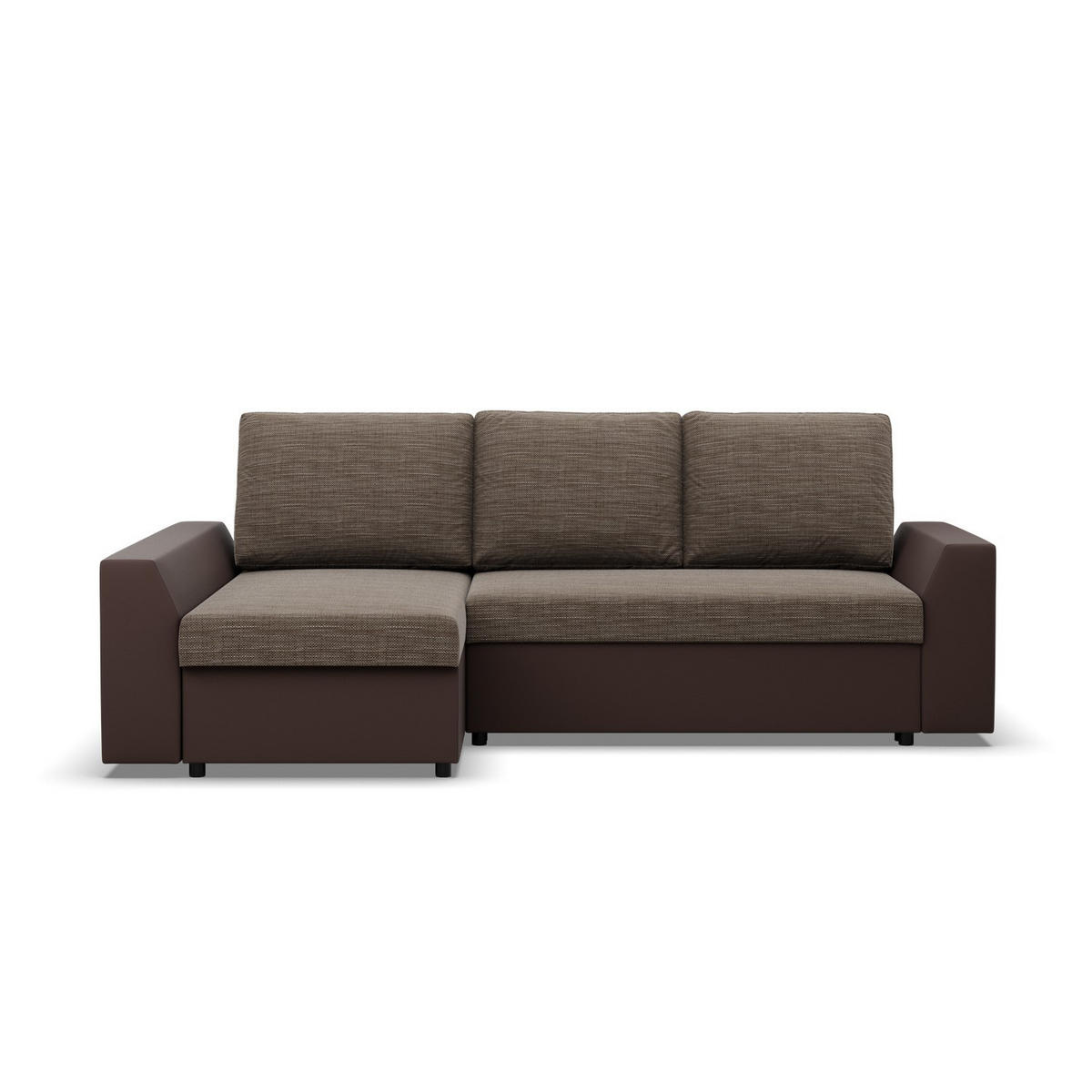 ECKSOFA MIT SCHLAFFUNKTION LUGO BONELL Braun - Braun, Textil (140/243cm) - Mebligo