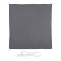 SONNENSEGEL - Grau, Textil/Metall (200/200cm) - Relaxdays