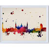 POSTER Zaragoza City Skyline A3 Schwarzer Rahmen - Schwarz, Papier (29.7/5/42cm) - Nacnic
