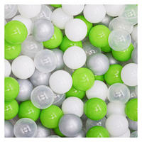 BÄLLEBAD-BÄLLE 200 Stück, Grün/Grau/Weiß/Transparent, 5.5 cm - Grün, Kunststoff (5.5/5.5/5.5cm) - Littletom