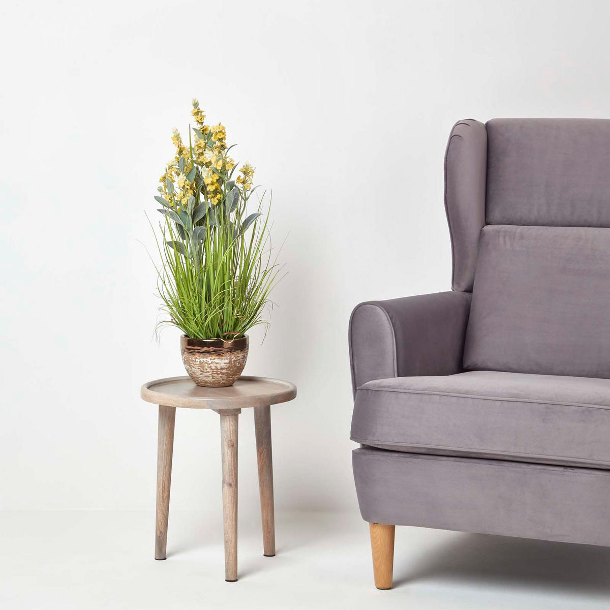 KUNSTPFLANZE Lavendel gelb im Deko-Topf, 66 cm - Gelb, Kunststoff (66cm) - Homescapes