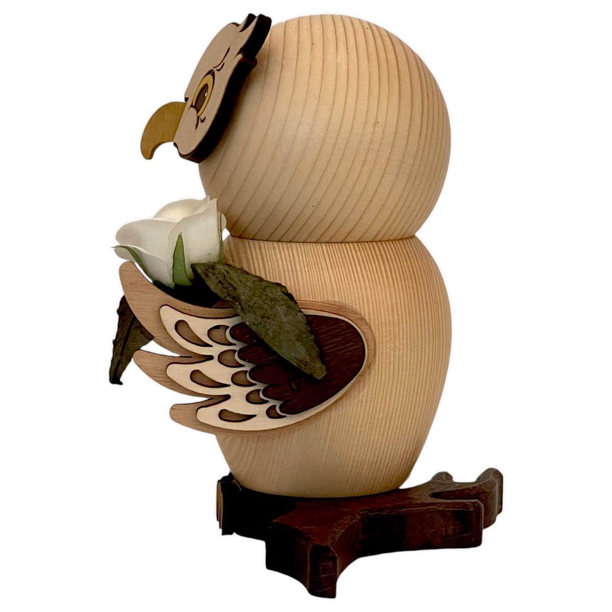 RAUCHFIGUR Eule mit Dankeschild 15 cm - Multicolor, Holz (10/15/10cm)