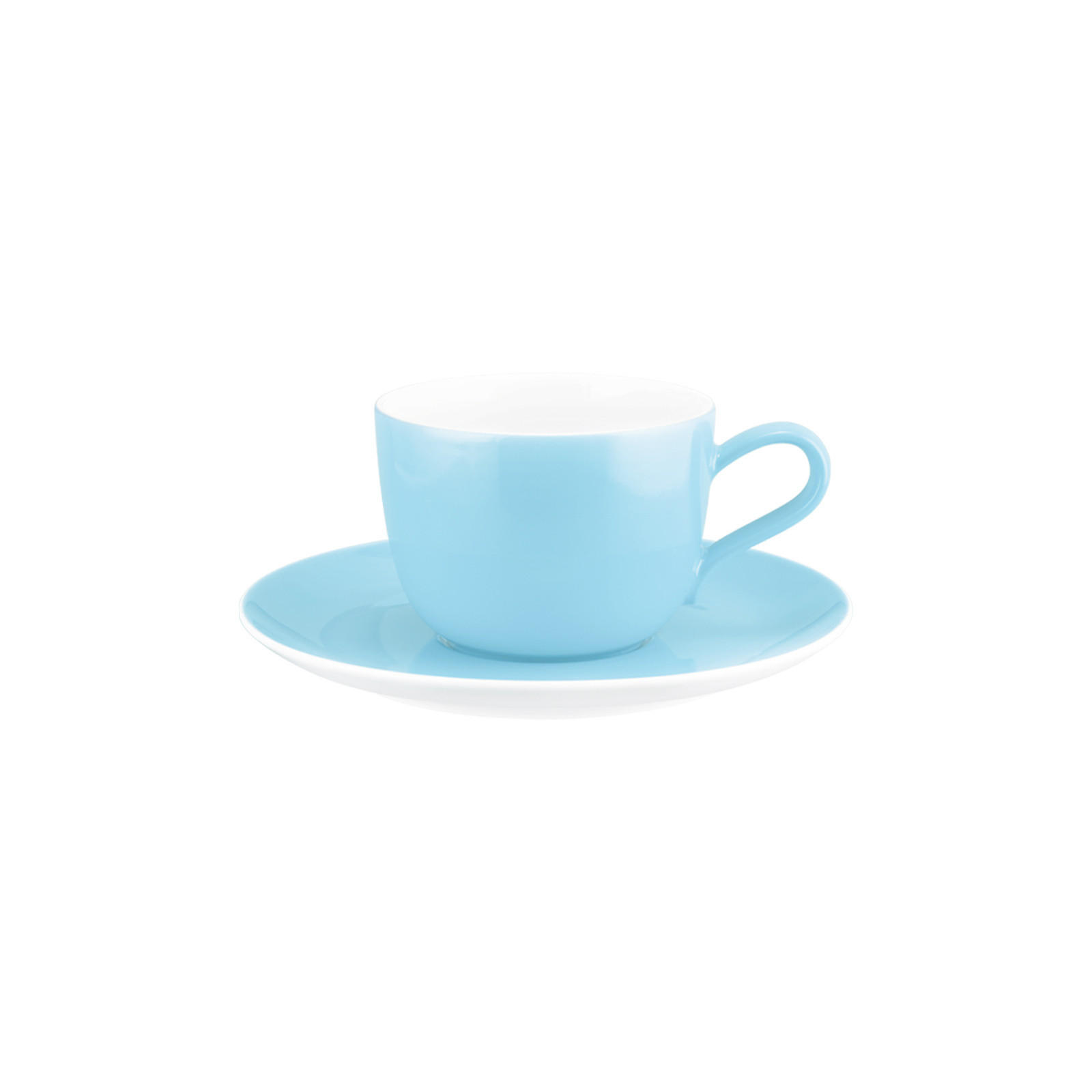 KAFFEETASSE MIT UNTERTASSE Liberty Pure Colors Lagoon Blue 260 ml - Blau, Keramik (0.26L) - Seltmann Weiden