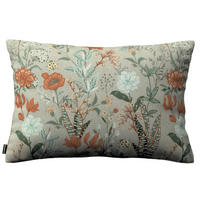 KISSENHÜLLE FLOWERS grau und rosa, 60x40cm - Rosa, Textil (60/40cm) - Dekoria