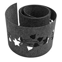 SICHTSCHUTZSTREIFEN Design Vlies Dekor Floral2 Einzelstreifen Anthrazitgrau 2,55m - Anthrazit, Kunststoff (260/19cm) - ZAUN|ZU