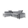 ECKSOFA Schlafsofa Agnesa In Salvador - Hellgrau, Holzwerkstoff/Textil (275/200cm) - Fun Möbel