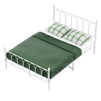 METALLBETT 140/200 mit Stauraum unter dem Bett, mit Lattenrost,Weiß - Weiß, Metall (140/200cm) - STILVORA