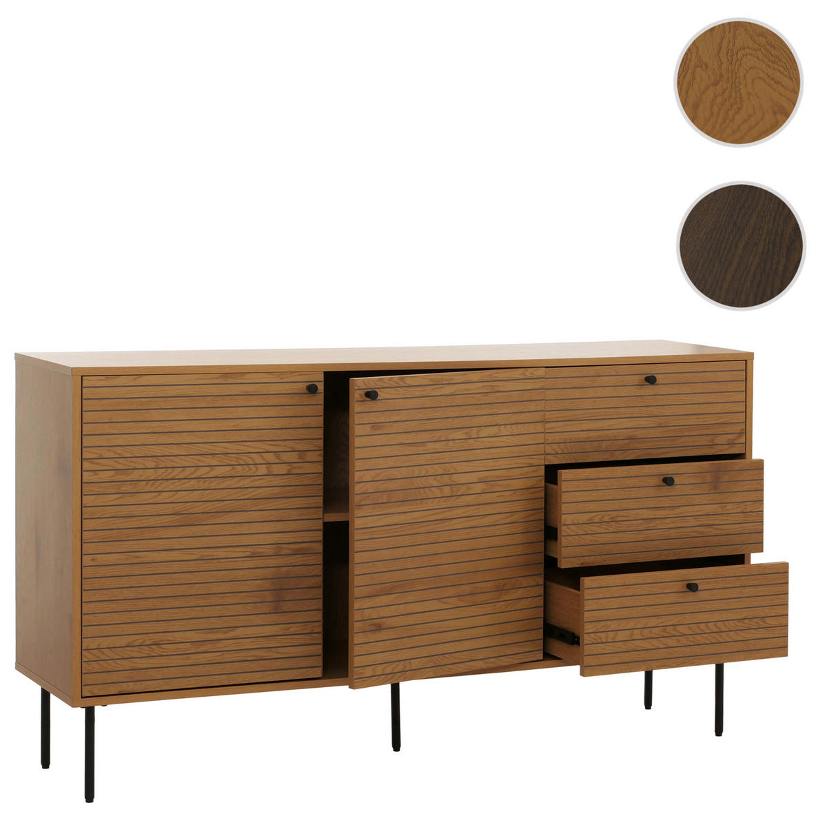 KOMMODE Braun - Braun, Metall (150/85/40cm) - MCW
