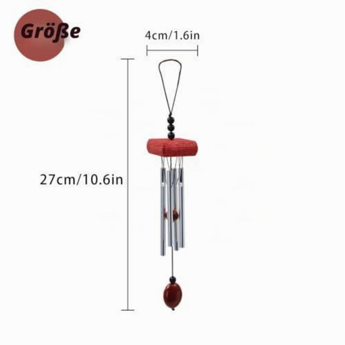 WINDSPIEL Aluminium Rot - Rot, Metall (27/4/1cm)