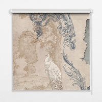 VNÚTORNÁ roleta - okenná roleta - roleta - 60x140 cm - Vintage vtáky - sivá, plast (60/140/0.5cm) - TULUP