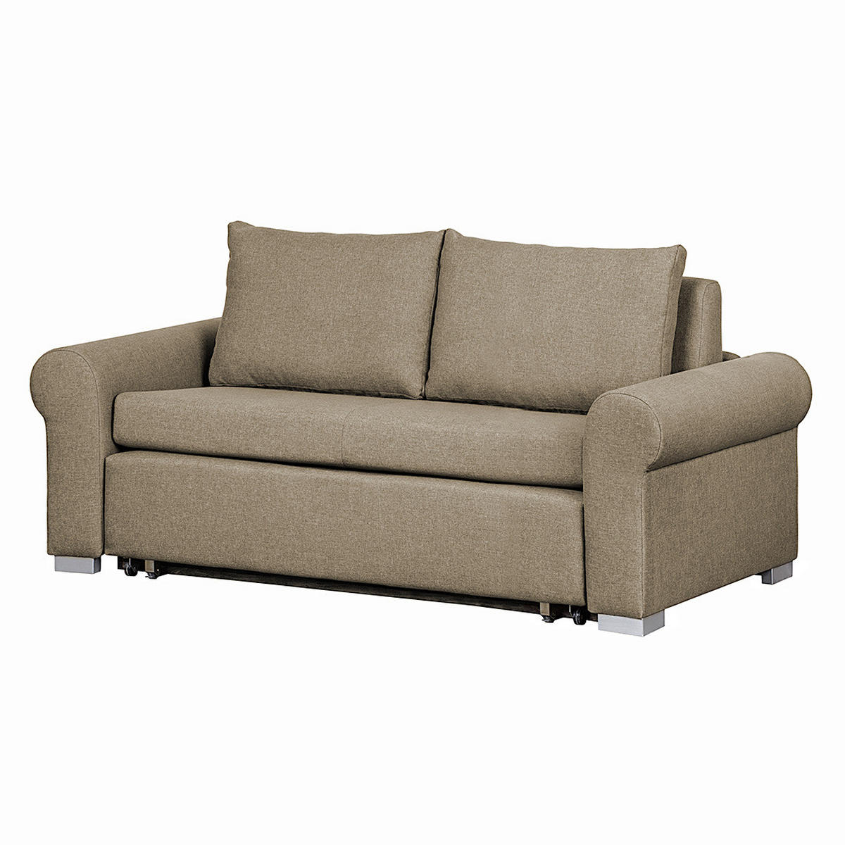 SCHLAFSOFA - Beige, Textil (205/90/90cm) - home24