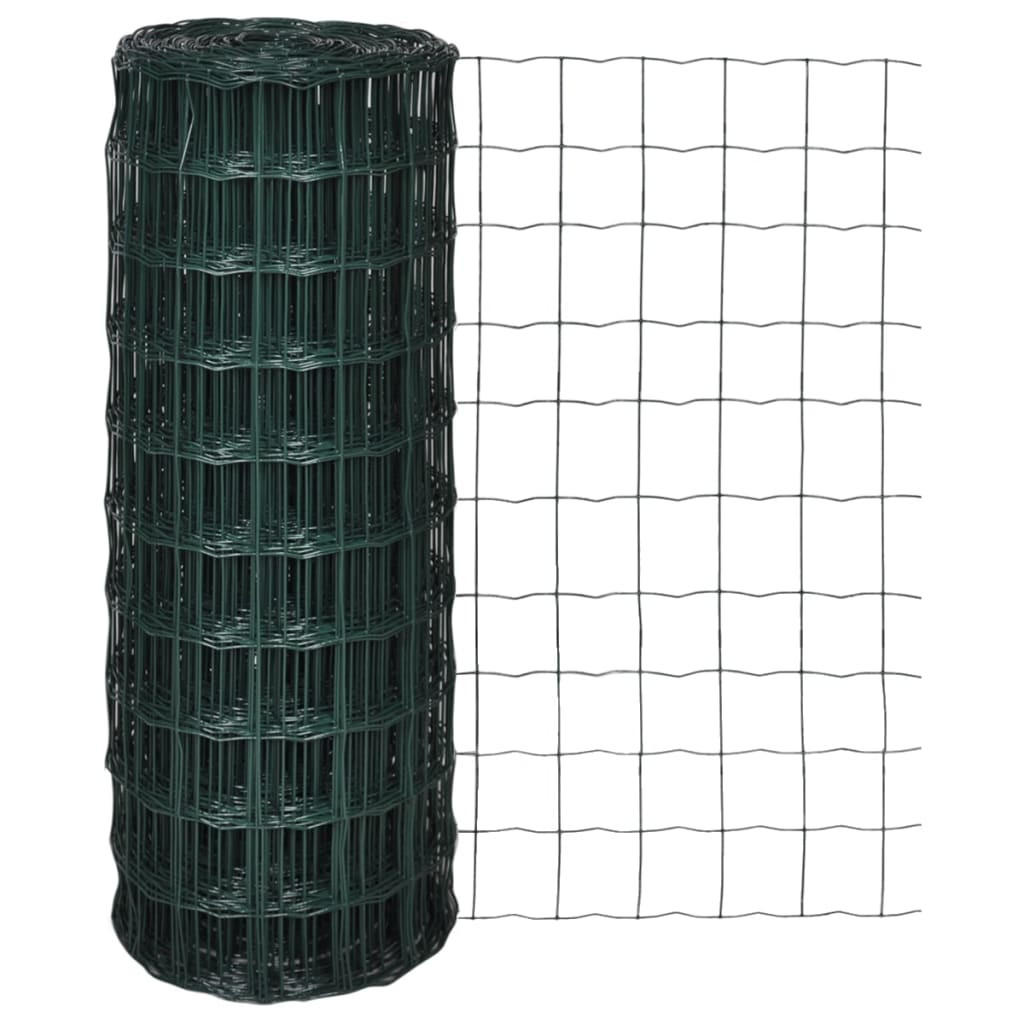 GARTENZAUN Maschendraht Gitterzaun Schweissgitter 25/1,0M - Schwarz, Metall (2500/100cm) - vidaXL
