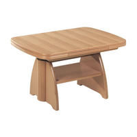 FUNKTIONSTISCH Casilda höhenverstellbar und ausziehbar 101(141,5) x 71 x 56-75 Wohnzimmertisch massiv Wildeiche - Braun, Holz (101/71/56cm) - 58aufmkessel