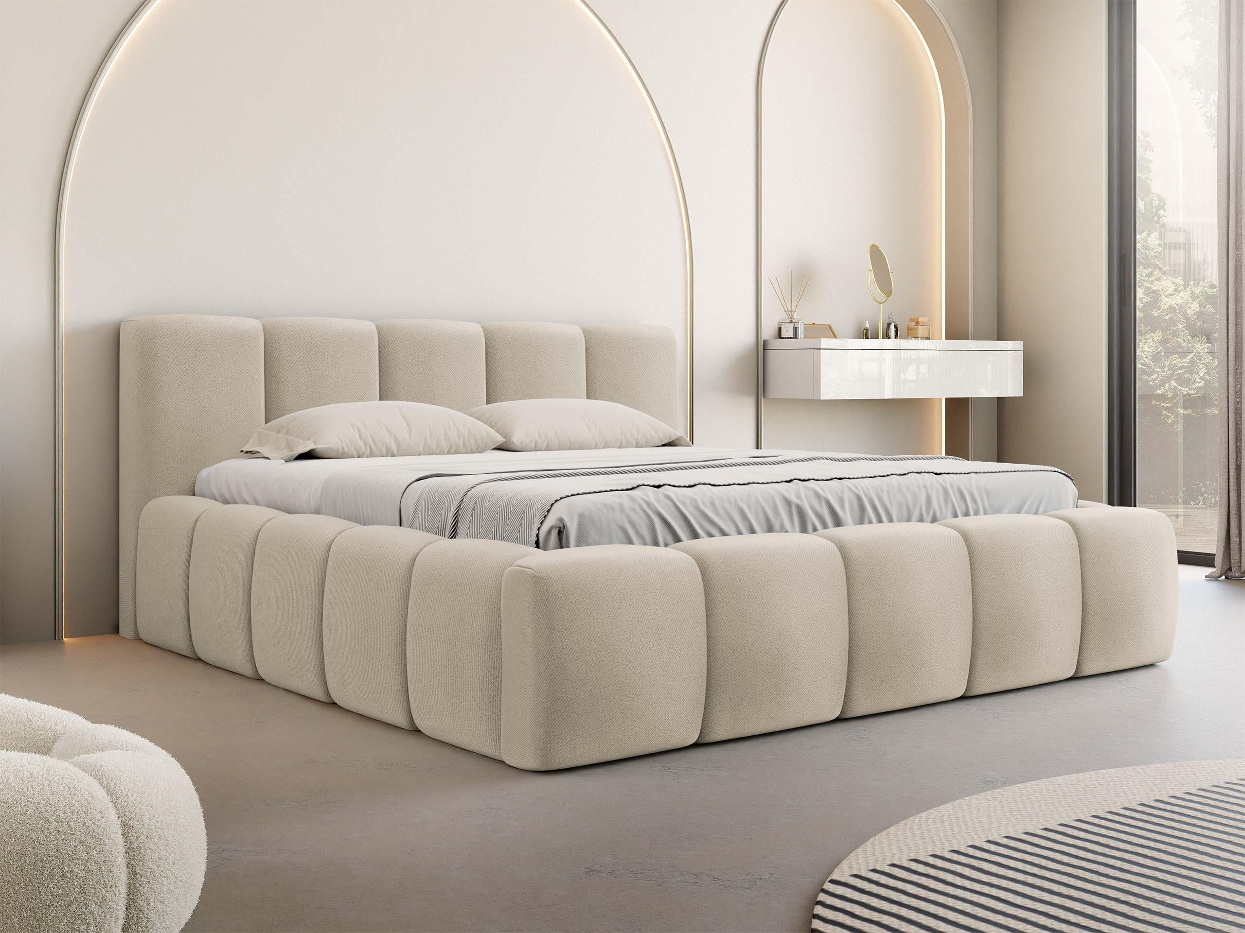 POLSTERBETT Kevson - Naturfarben, Holzwerkstoff/Textil (140/200cm) - MIRJAN24