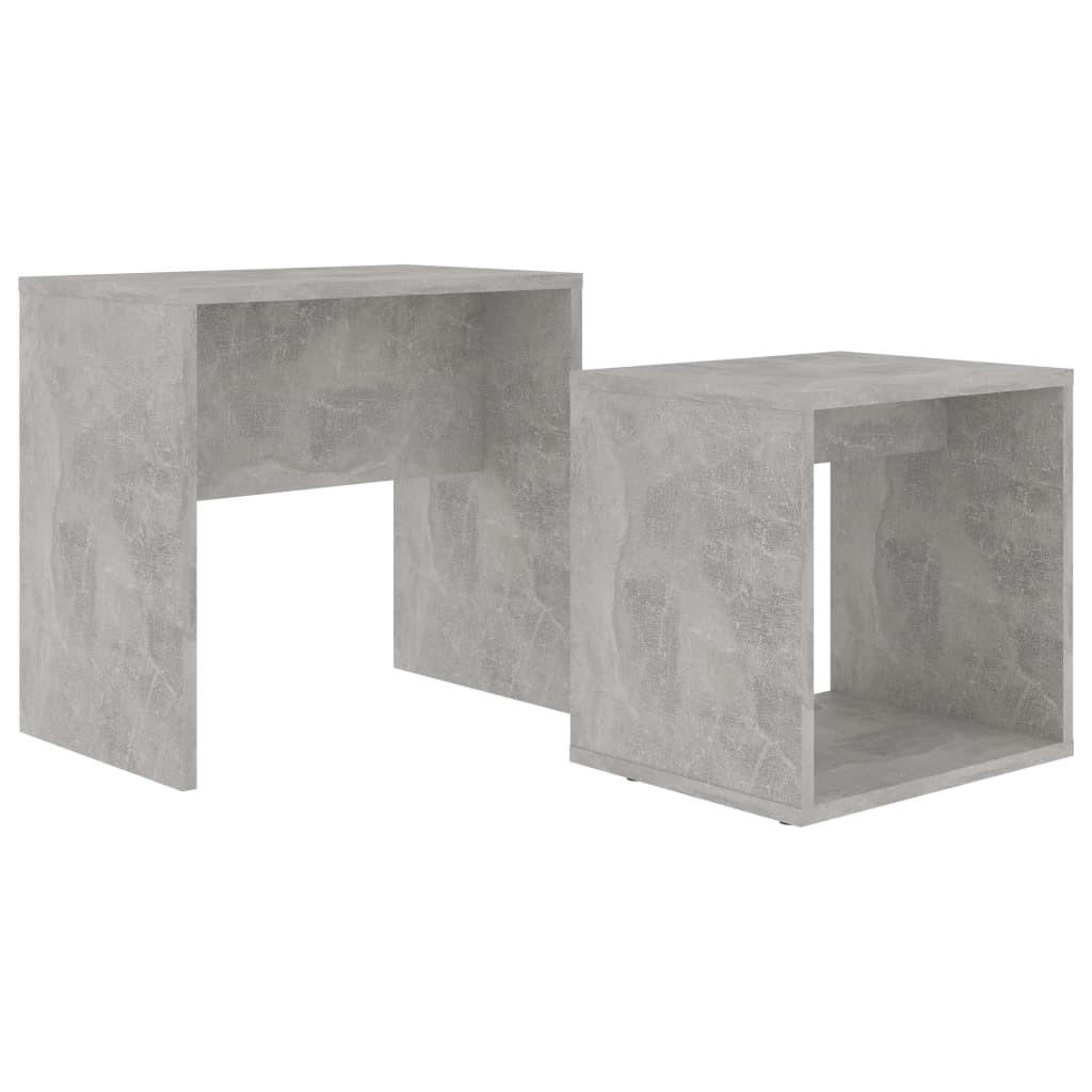 COUCHTISCH-SET Betongrau 48x30x45 cm Holzwerkstoff - Grau, Holzwerkstoff (48/30/45cm) - furnicato