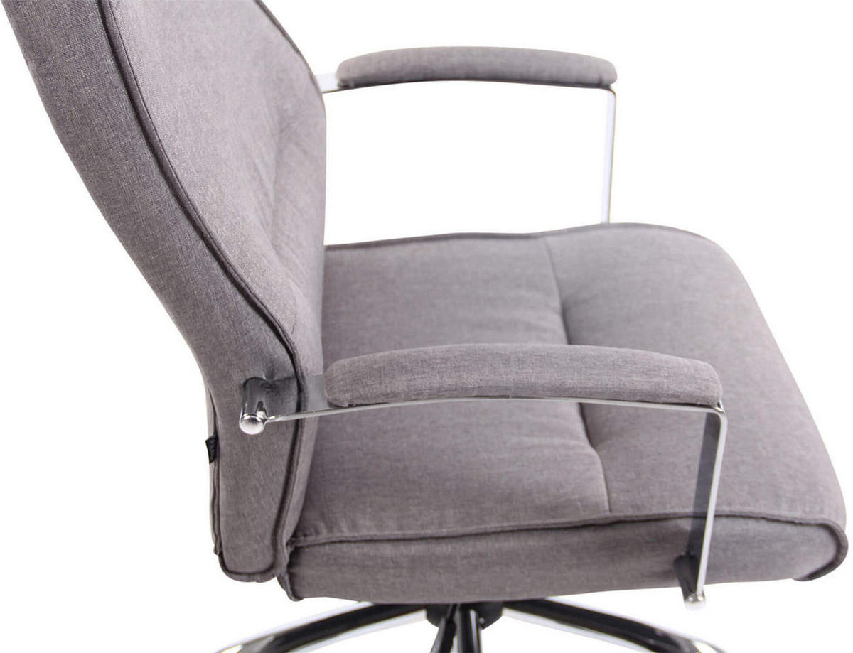 BÜROSTUHL Portofino, Stoff Grau - Grau, Textil/Metall (63/124/72cm) - TPFLiving