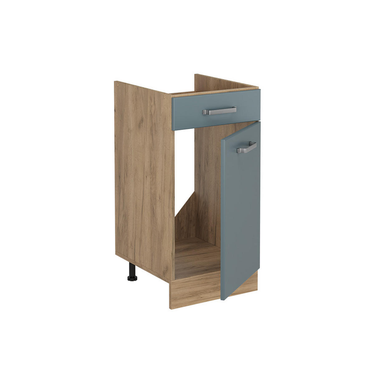 DULAP DE BAZĂ DE BUCĂTĂRIE R-Line, Albastru-gri/Stejar auriu, 40 cm стільниця Антрацит - stejar miere/gri albastru, compozit lemnos (40/81.6/60cm) - Vicco