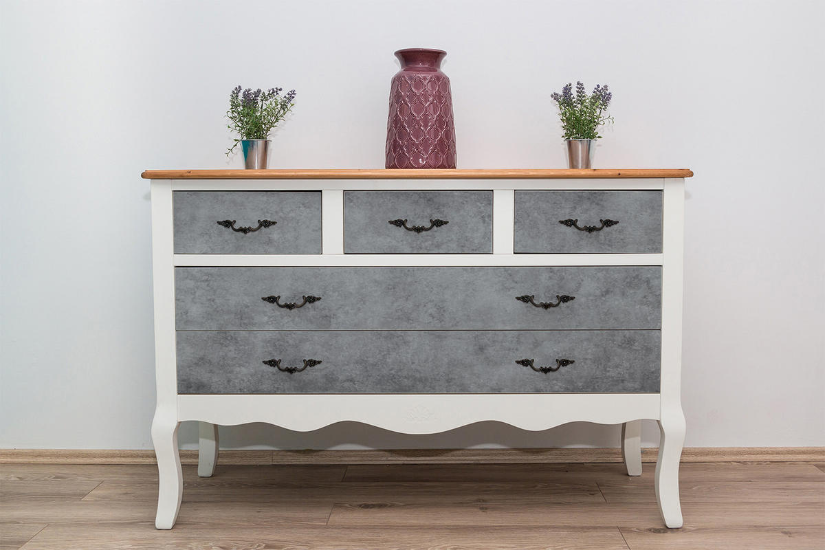 MÖBELAUFKLEBER 100x50 cm grauer dunkler Beton - Grau, Kunststoff (100/50/50cm) - TULUP