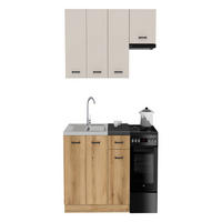 KÜCHENZEILE 170 cm mit Arbeitsplatte - SIMPLY Z7 - in Kaschmir Matt / Eiche - Kaschmir/Eichefarben, Holz/Holzwerkstoff (170/212/53cm)