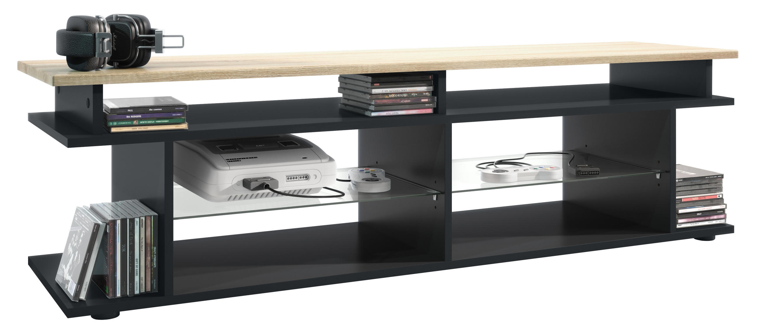 Vladon Lowboard Eiche San Remo 138.5x39x37.5 cm