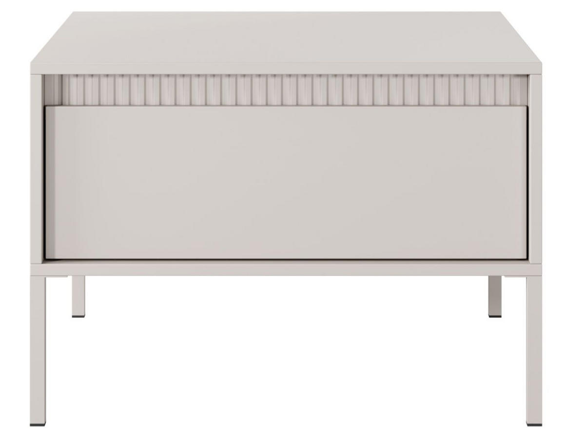 COUCHTISCH Beige 68/68/49 cm Sorano - Beige, Naturmaterialen/Metall (68/68/49cm) - Graingold
