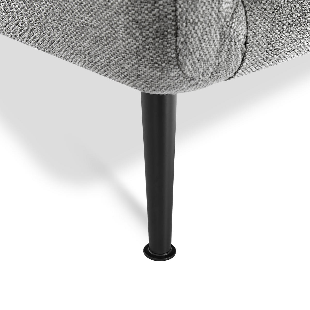 DESIGNER-SESSEL Emma aus hellgrauem Stoff - Hellgrau/Schwarz, Holz/Holzwerkstoff (71/81/75cm) - Sicaan