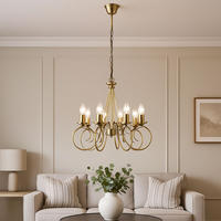 KRONLEUCHTER TRUNCATUS Altmessing - Messingfarben, Metall (55/55/135cm)