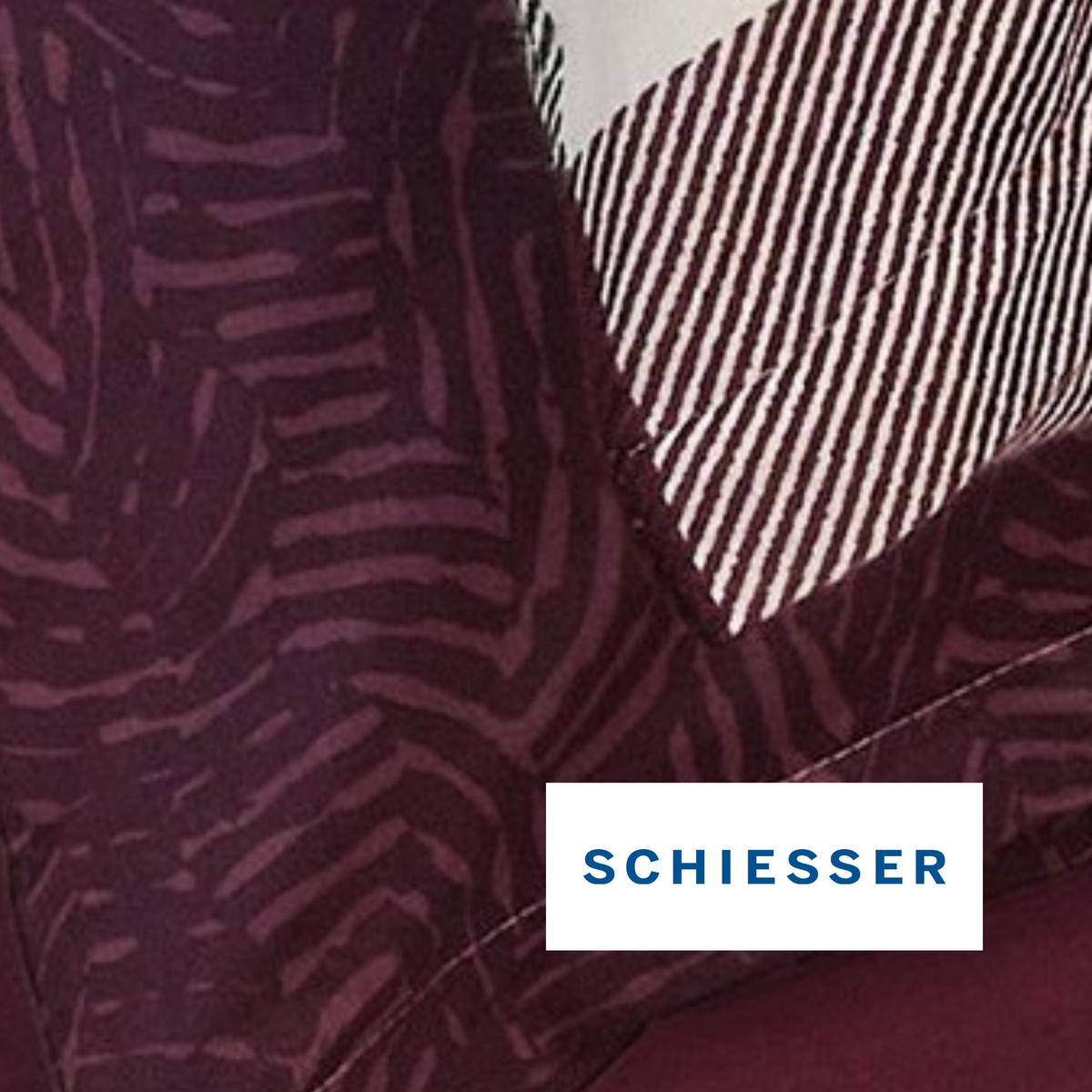 BETTWÄSCHESET Alice - Feinbiber - 2-teilig - 135 x 200 cm - Burgund - Rotbraun, Textil (135/200cm) - SCHIESSER