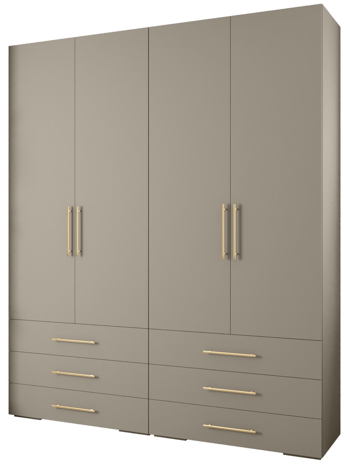 GARDEROBEN-SET 236,7/200/47 - Kaschmir/Goldfarben, Holz/Kunststoff (200/236.7/47cm) - Abiks Möbel