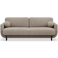 SCHLAFSOFA Ovals Beige - Beige/Schwarz, Textil/Metall (236/95/96cm) - Selsey