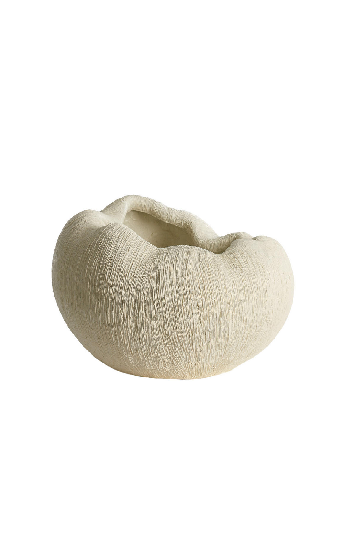 VASE Denisa Weiß 52,5/42,5/34 cm - Weiß, Kunststoff (34cm) - Light & Living
