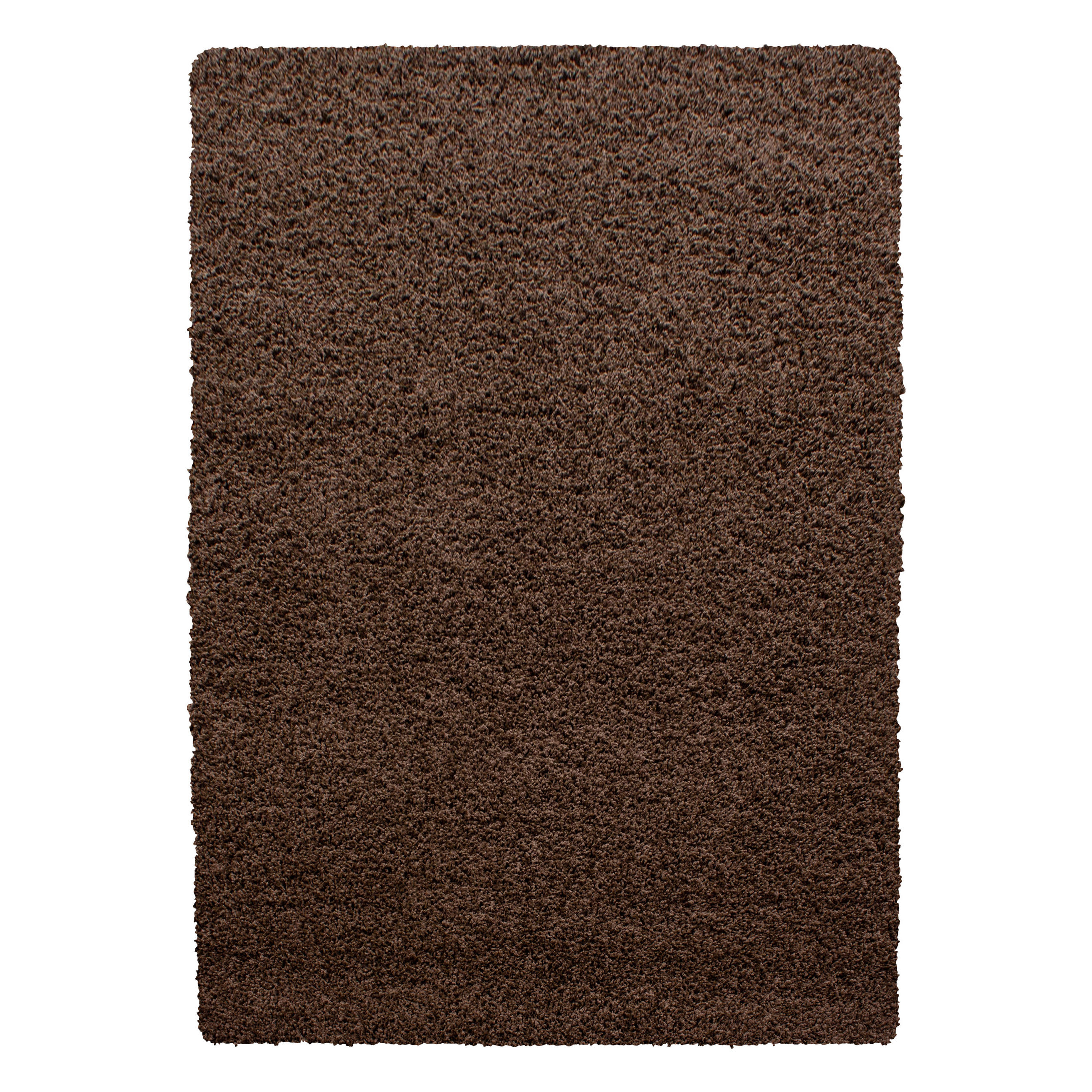 TEPPICH Hochflor Unifarben Polypropylen Wohnzimmer Shaggy Braun Rechteckig 160x230 - Braun, Textil (160/230cm) - KADIMA DESIGN