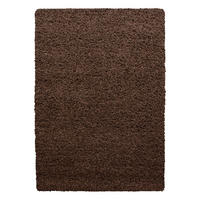 TEPPICH Hochflor Unifarben Polypropylen Wohnzimmer Shaggy Braun Rechteckig 160x230 - Braun, Textil (160/230cm) - KADIMA DESIGN