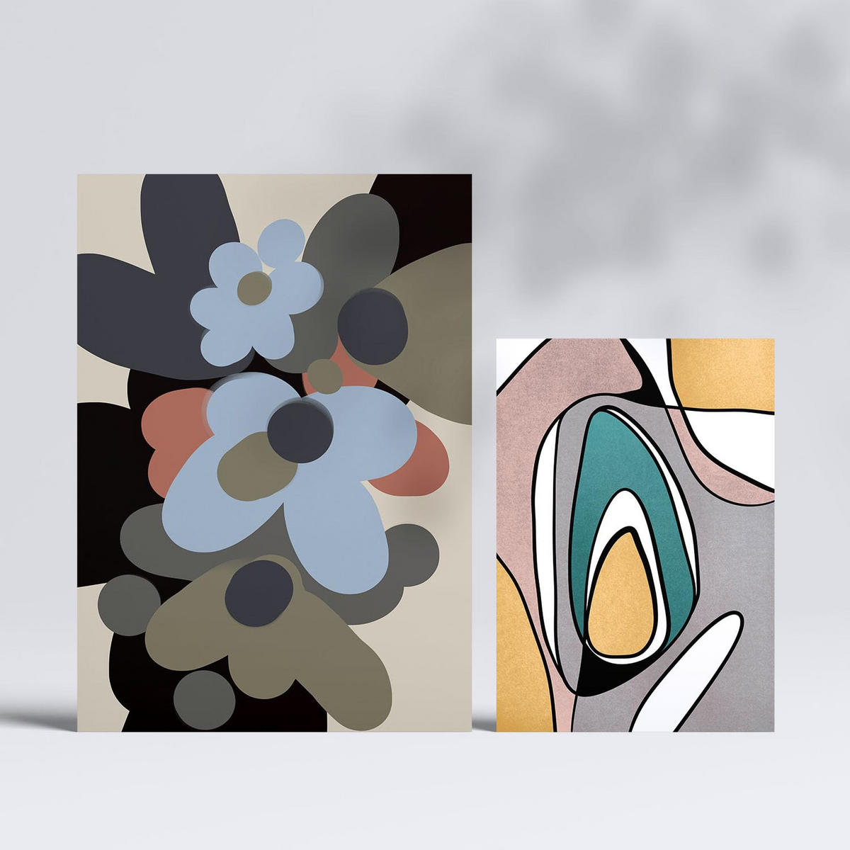 POSTER Set Mit 6 Hodgepodge Blume In Blume Zusammenfassung Ästhetische Dekorative Gemälde Für Ihr Wohnzimmer, Schlafzimmer, Zuhause A3 & A4 Rahmenlos - Klar, Papier (29/3cm) - Nacnic