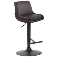 BARHOCKER Cludo, Gestell schwarz, Kunstleder Braun - Schwarz/Braun, Kunststoff/Textil (43/100/50cm) - TPFLiving