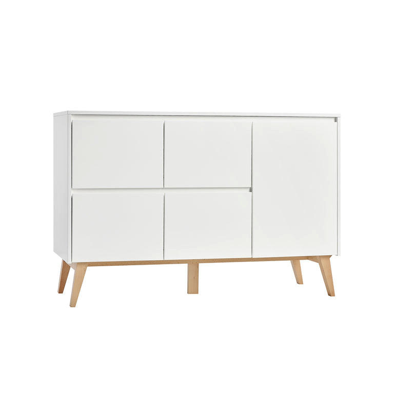 DJEČJA KOMODA Bijelo i drvo - bijela, drvni materijal (149/92/52cm) - Petits-meubles