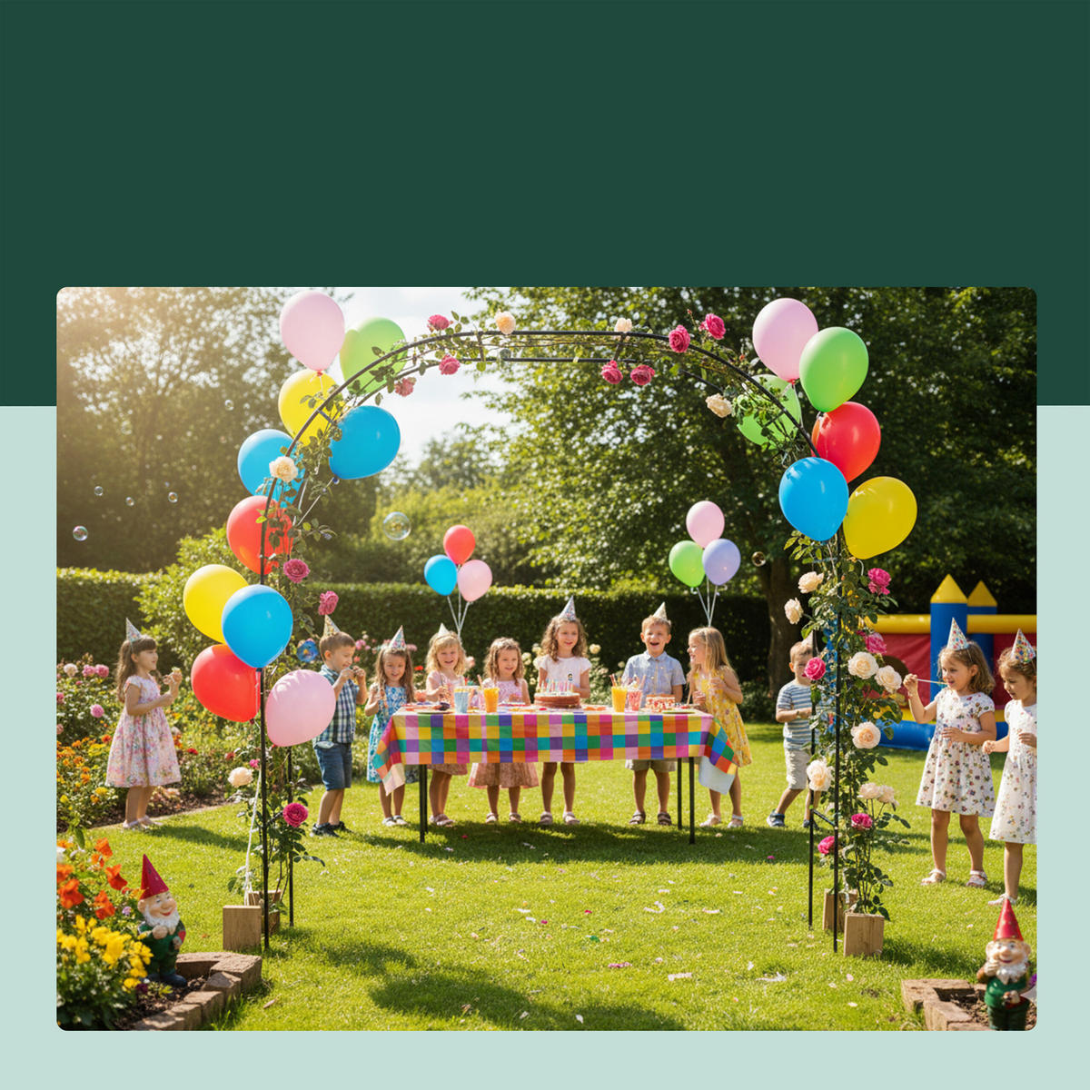 ROSENBOGEN - Schwarz, Metall (190/240/38cm) - Relaxdays