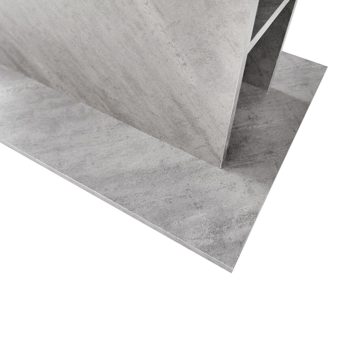 ESSTISCH 130/70/75 aus Spanplatte und Metall mit ausziehbarer Tischplatte und Stauraum - Grau, Holzwerkstoff (130/70/75cm) - OKWISH