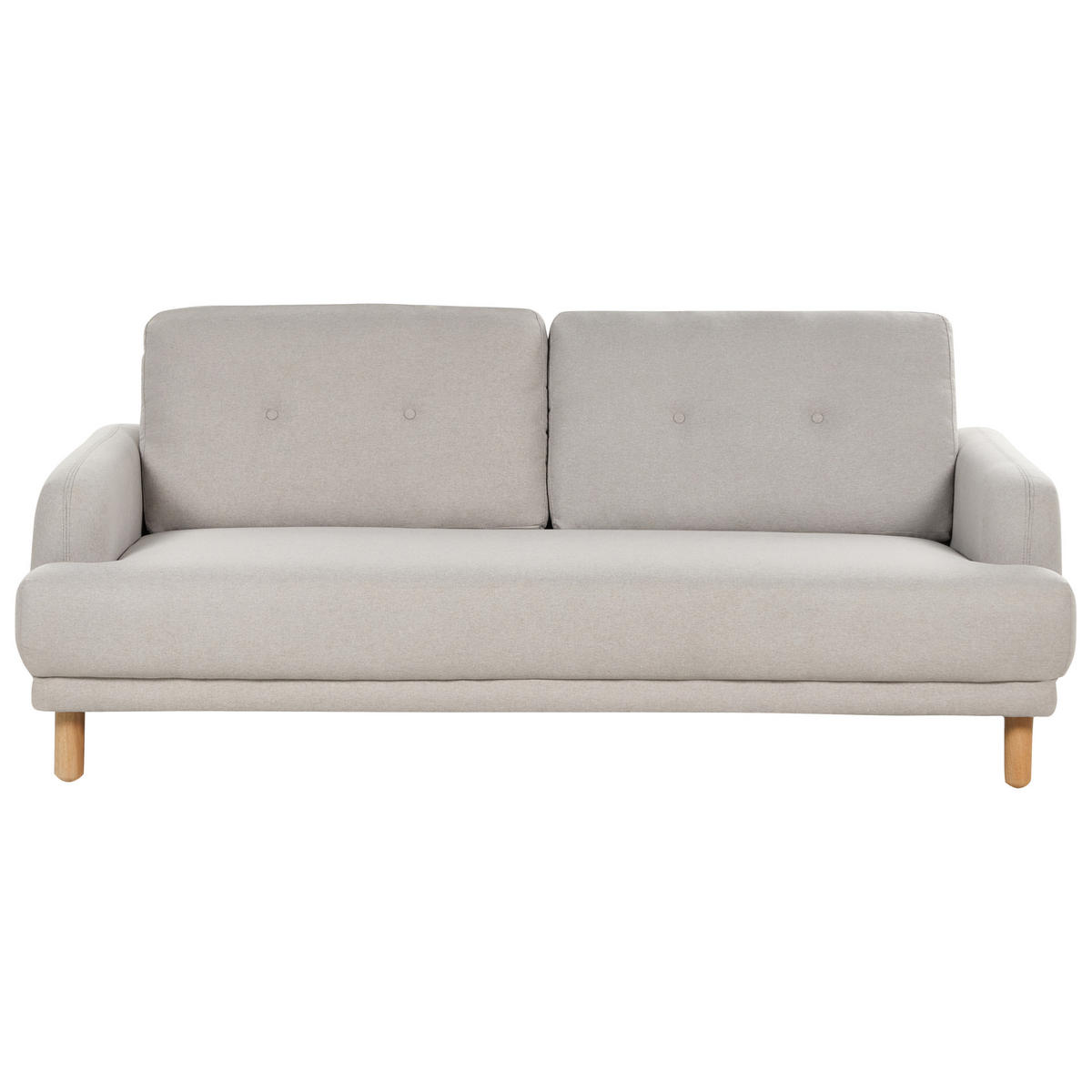 3-SITZER-SOFA Stoff taupe Tuve - Hellbraun/Beige, Textil (199/85/90cm) - Beliani