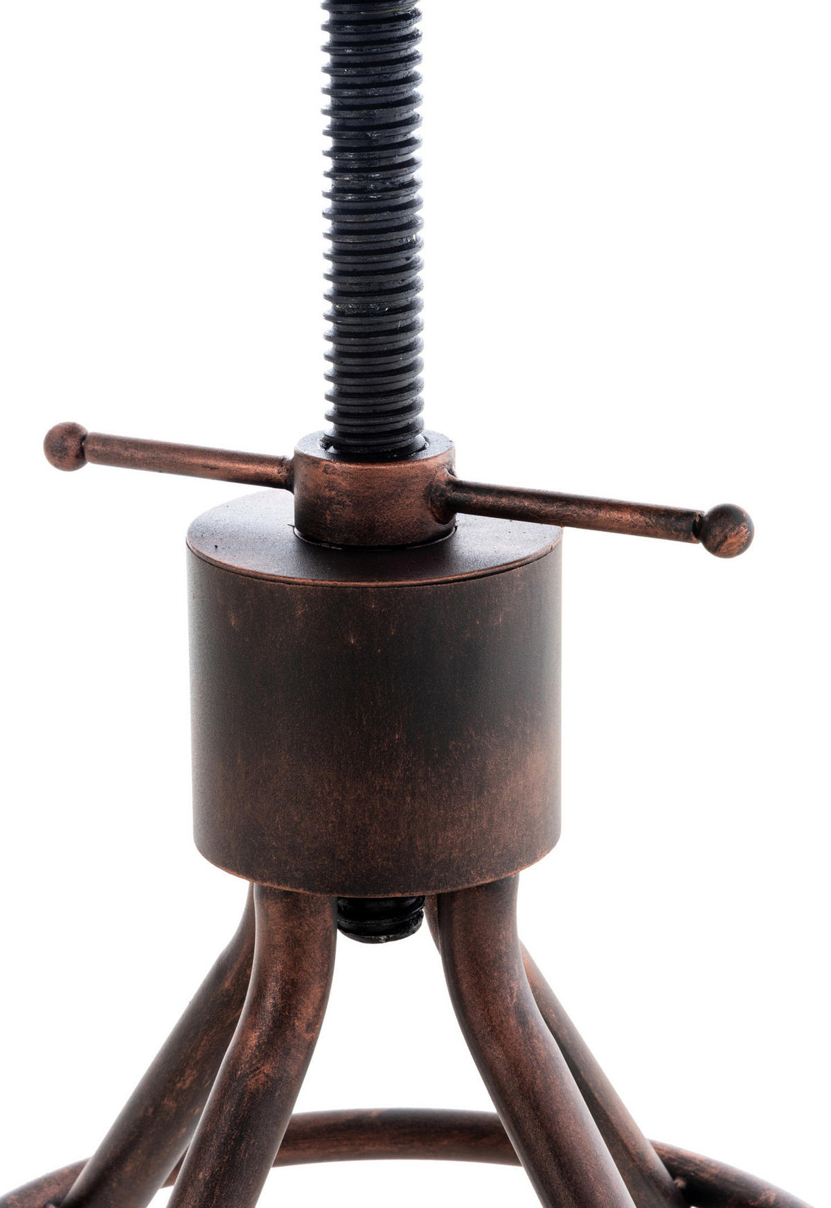 BARHOCKER Hafa, Holzsitz Gestell, Bronze - Braun/Bronzefarben, Holz/Metall (41/100/41cm) - TPFLiving