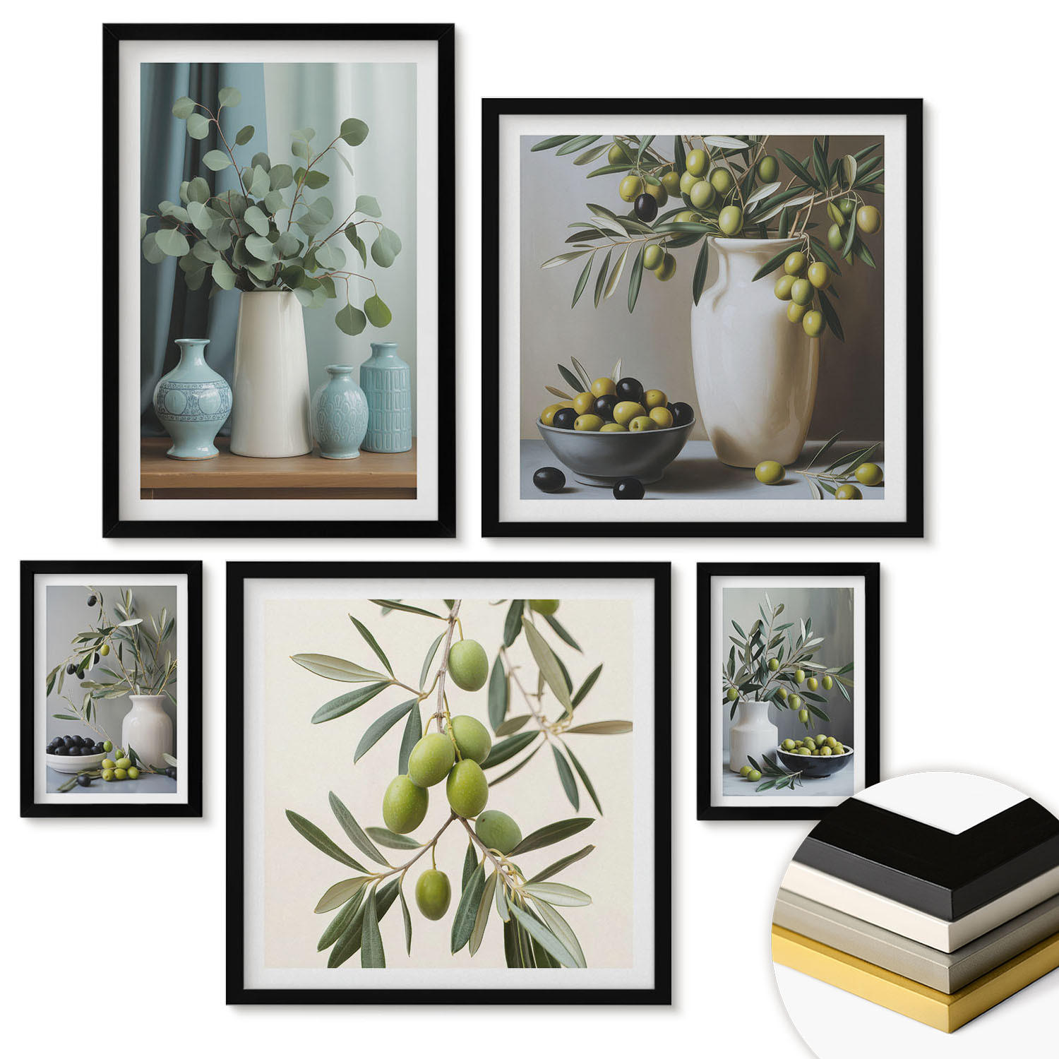 ArtPrintCave Wandbilder Schwarz 40x60 cm