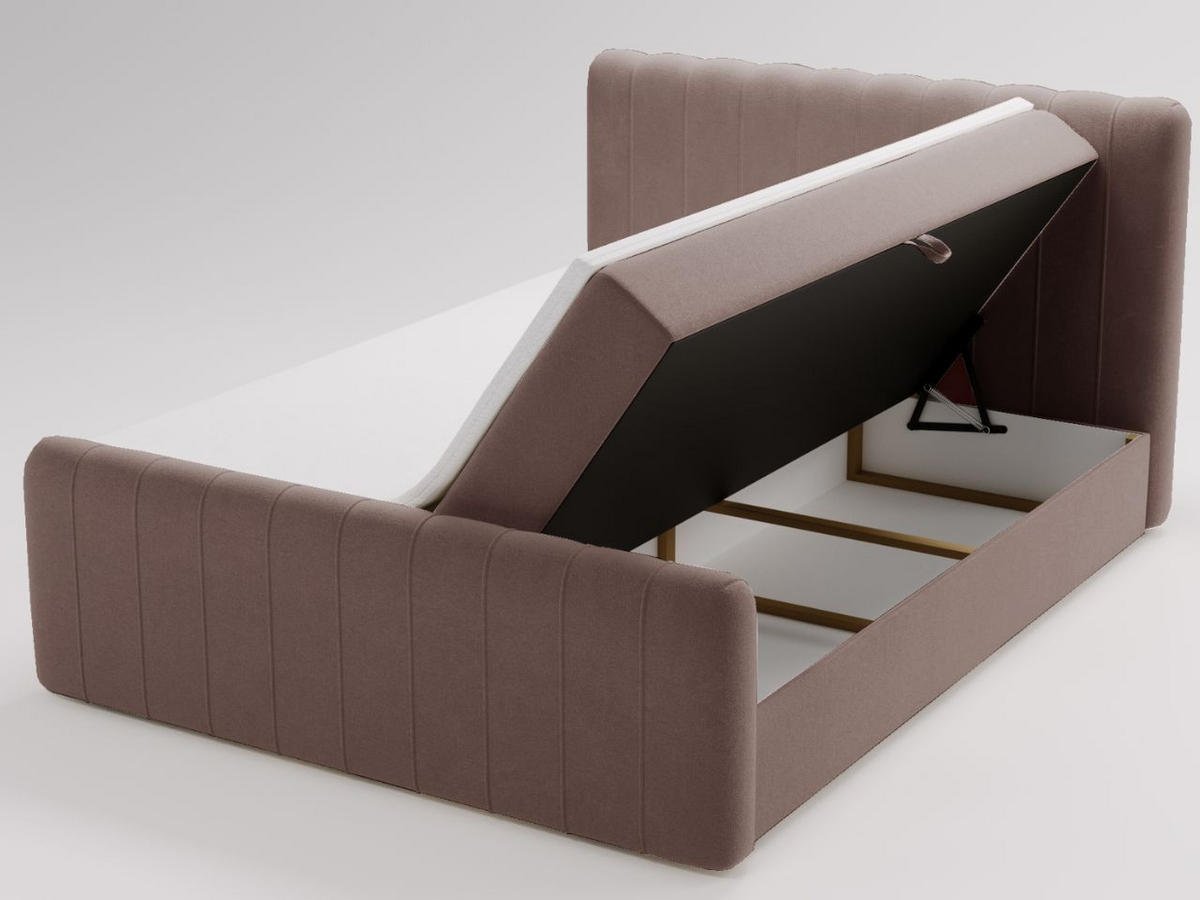 BOXBETT Osteno 160x200 Braun - Braun, Holz/Textil (160/200cm) - Graingold