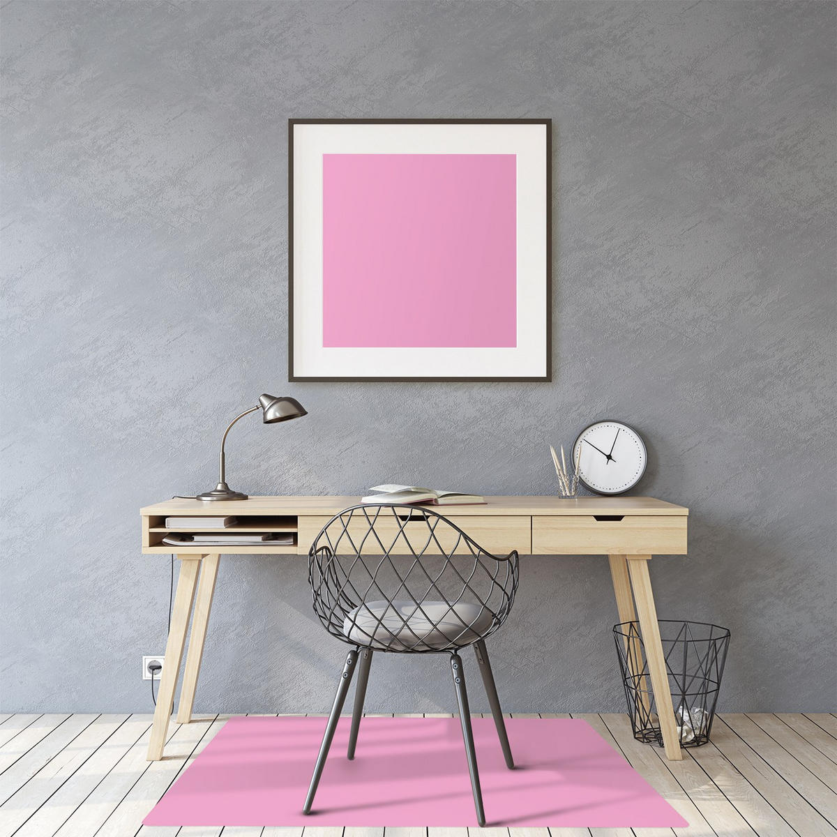 BODENSCHUTZMATTE 120x90 cm Rosa - Pink, Kunststoff (90/1.6cm) - ArtPrintCave