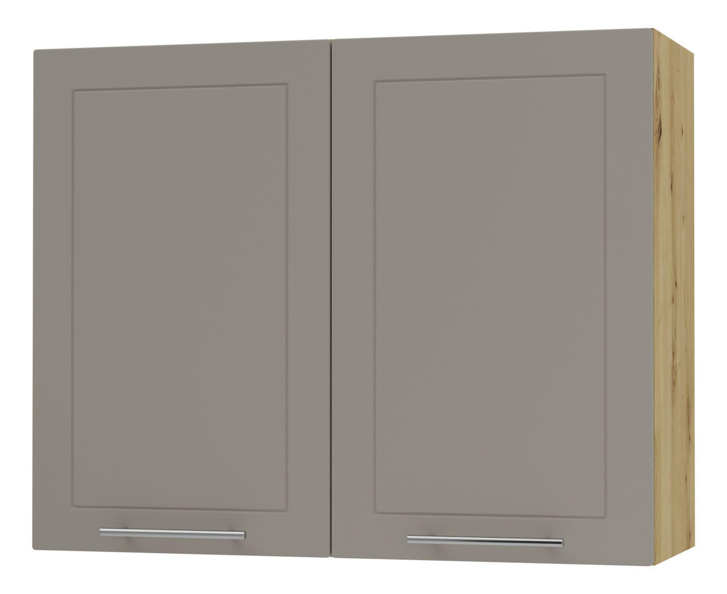 KÜCHENHÄNGESCHRANK Kvantum W3/90 Beige Matt / Eiche Artisan Matt 90 / 32,5 / 72cm - Beige/Eiche Artisan, Holz/Holzwerkstoff (90/72/32.5cm) - Feldmann-Wohnen