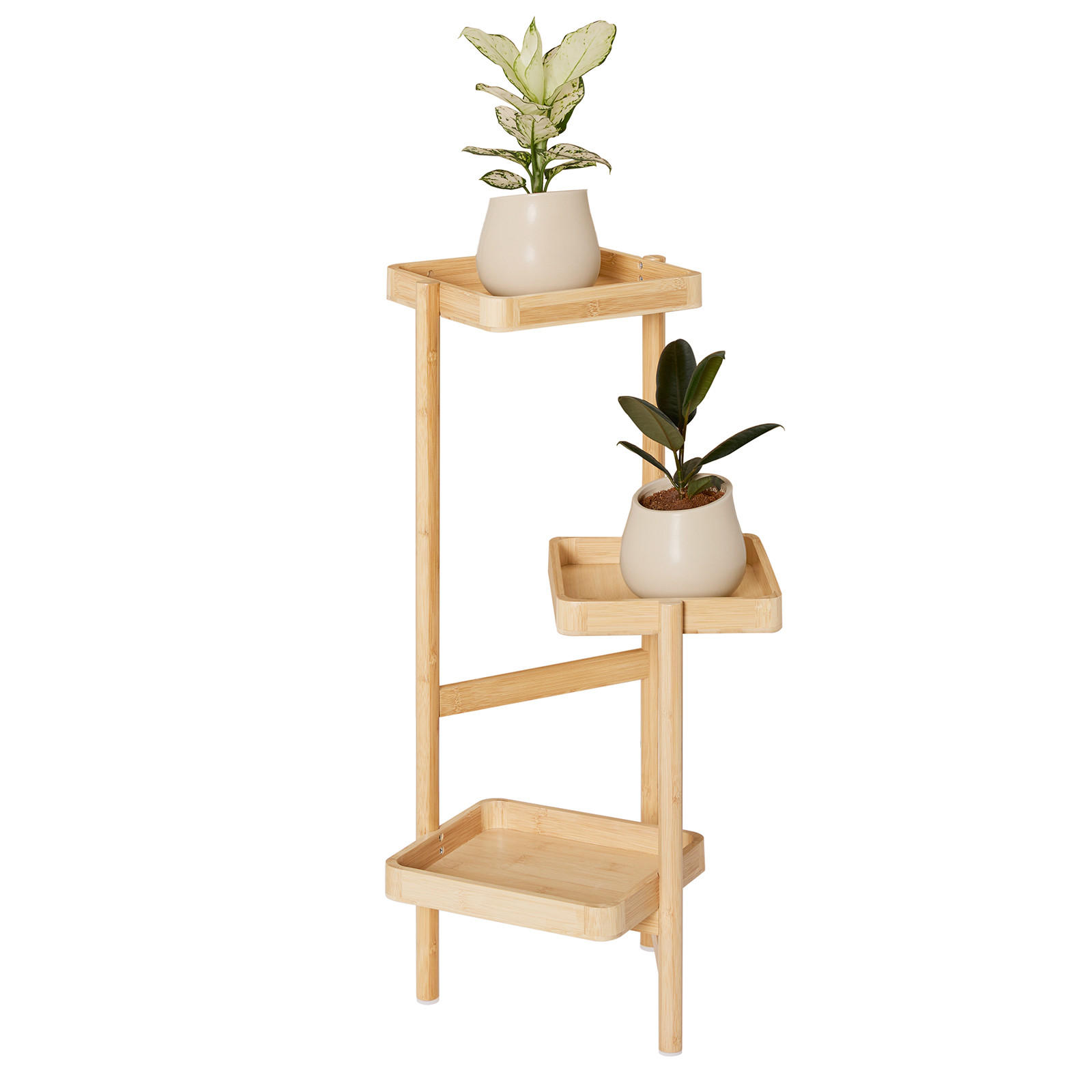 BLUMENREGAL Natur - Naturfarben, Holz (27/31/78cm) - SoBuy