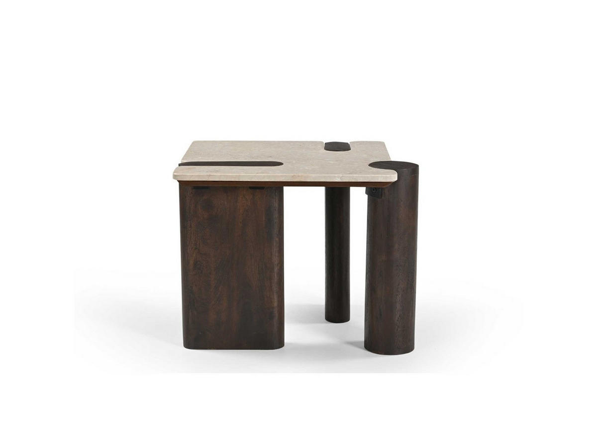 COUCHTISCH Maeve Mangoholz 57 cm / 50 cm Dunkelbraun - Dunkelbraun, Holz (50/57/45cm) - Villa Möbel